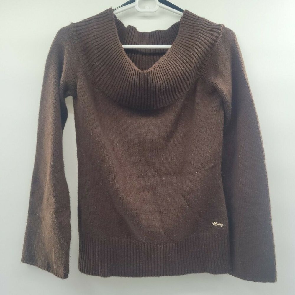 Womens brown off shoulder Hurley Sweater size 4